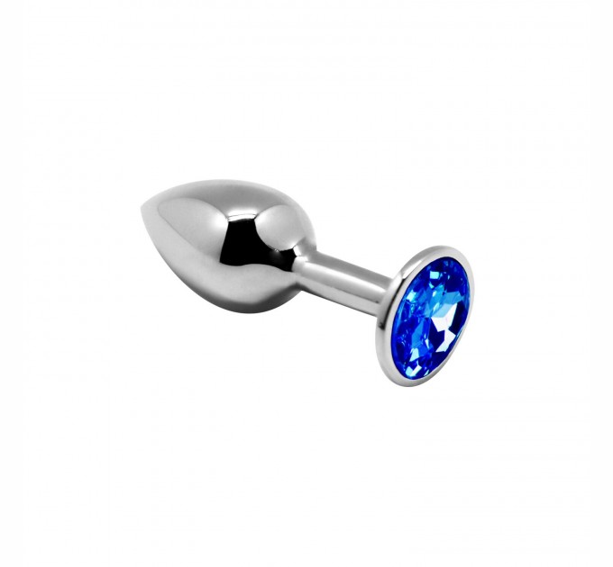 Металлическая анальная пробка с кристаллом Alive Mini Metal Butt Plug Blue S