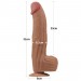 Фаллоимитатор King Sized Sliding Skin Dual Layer Dong Brown 12.0 Lovetoy