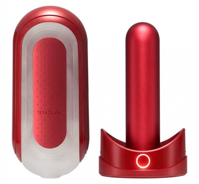 Мастурбатор с нагревателем Tenga Flip Zero Red + Flip Warming Set