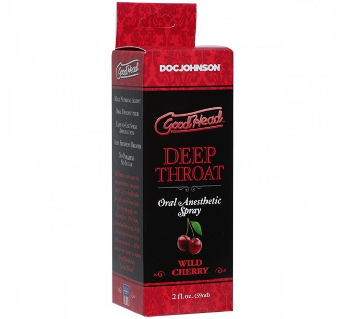 Спрей для глубокого минета Doc Johnson GoodHead DeepThroat Spray – Wild Cherry 59 мл