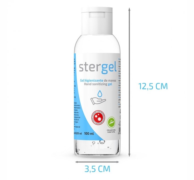 Дезинфицирующий гель для игрушек Stergel Hidroalcoholico Disinfectant Covid-19 100мл Cobeco