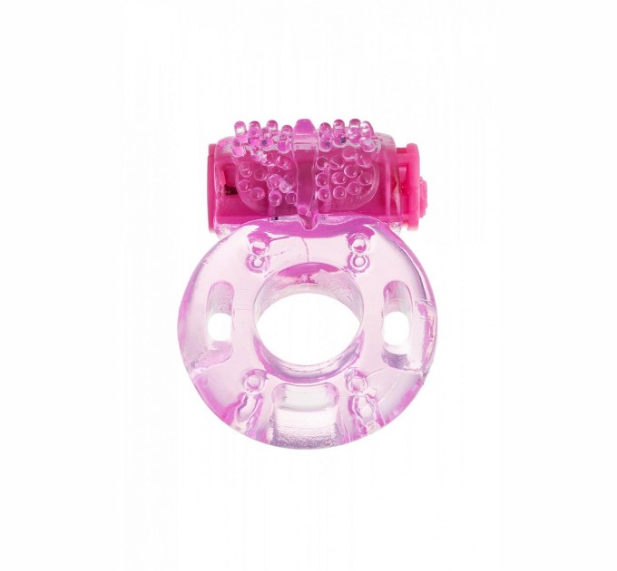 Эрекционное виброкольцо SUNROZ Butterfly Ring на пенис Розовый (SUN6363)
