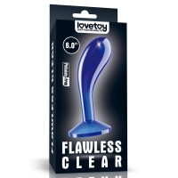 Анальная пробка Lovetoy синяя Flawless Clear Prostate Plug 6.0