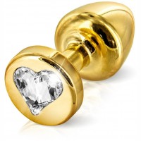 Анальная Пробка Diogol Anni R Heart Gold Кристалл 25мм D81202 Золотой (2531032)