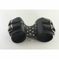Кожаные наручники манжеты фиксирующие Scappa Черные HC-5