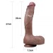 Рельефный фаллоимитатор Lovetoy Dual layered Silicone Platinum Cock 10.5