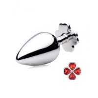 Анальная пробка Metal Clover Butt Plug Jewelry Small Red Bdsm4u