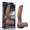 Рельефный фаллоимитатор Lovetoy Dual layered Silicone Platinum Cock 10.5