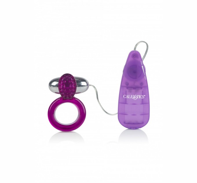 Эрекционное кольцо с вибропулей California Exotic Novelties Ring Of Passion Пурпурное