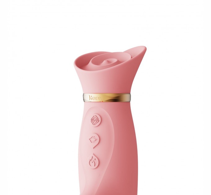 Вибратор с подогревом и вакуумной стимуляцией клитора Zalo - ROSE Vibrator Strawberry Pink