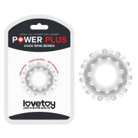 Силиконовое кольцо эрекционное прозрачное Lovetoy Power Plus Cockring