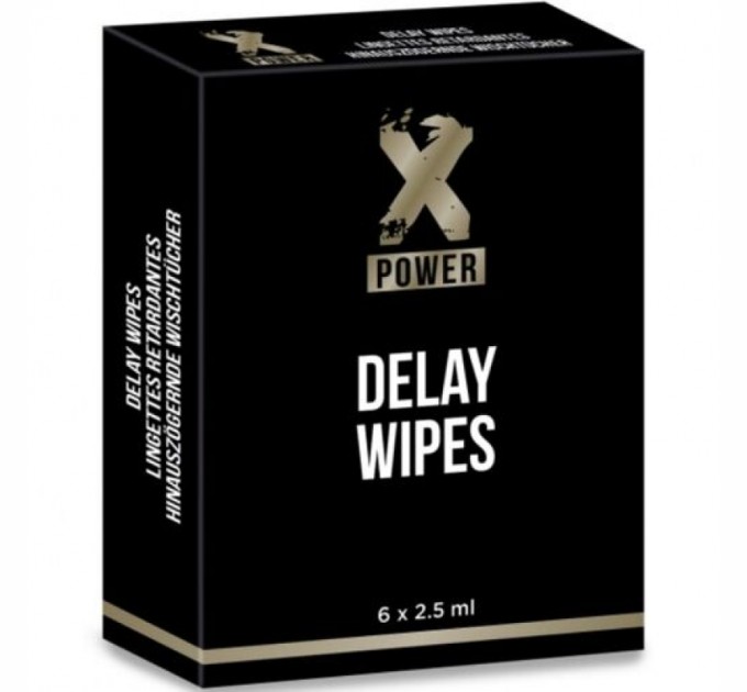 Салфетки с пролонгирующим гелем XPower Delay Wipes 6шт Labophyto