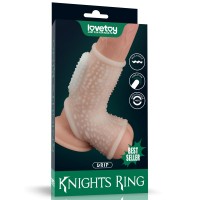 Насадка на пенис Lovetoy Vibrating Drip Knights Ring with Scrotum Sleeve