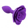 Силиконовая фиолетовая анальная втулка в виде розы We Love