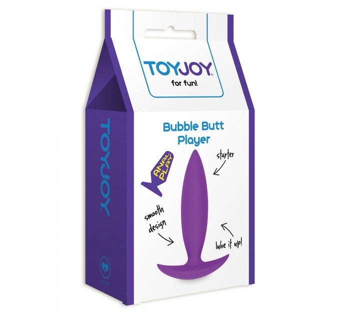 Анальная пробка Toy Joy Touch Me Bubble Butt Player Starter Пурпурная