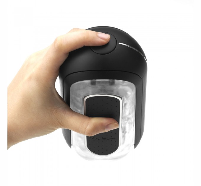 Мастурбатор Tenga Flip Zero Electronic Vibration Black, изменяемая интенсивность, раскладной