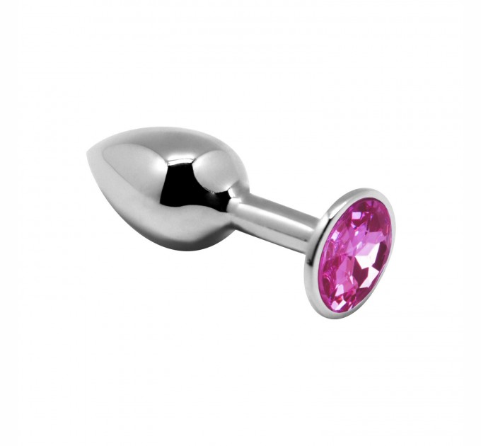 Металлическая анальная пробка с кристаллом Alive Mini Metal Butt Plug Pink M