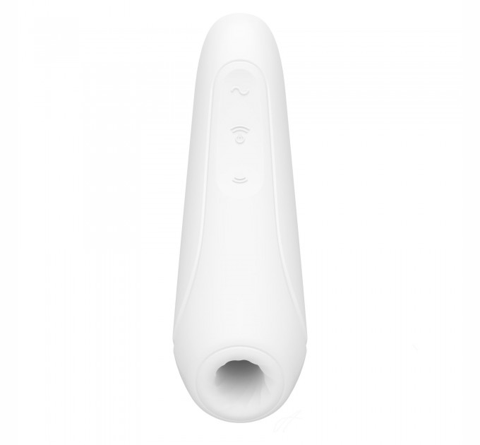 Вакуумный клиторальный стимулятор Satisfyer Curvy 1+ White с управлением через интернет