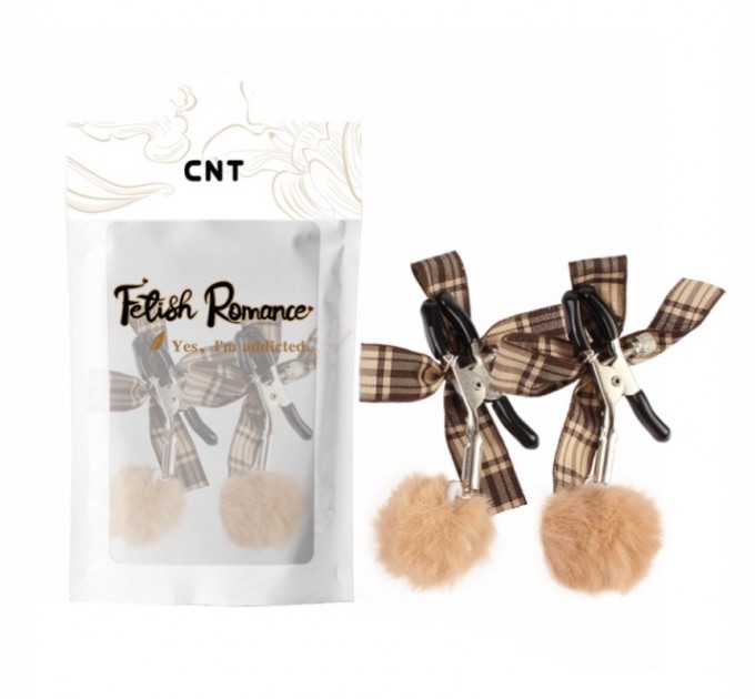 Зажимы для сосков Cnt Fluffy Bow Nipple Clamps