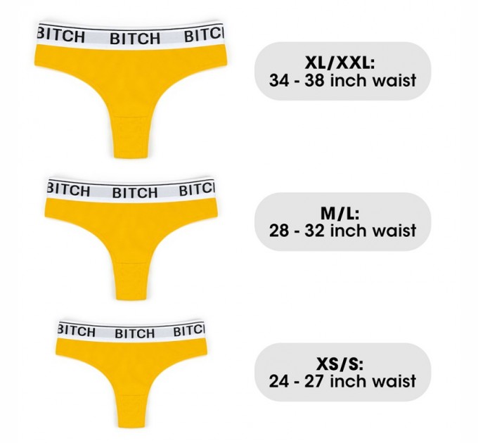 Вибрирующие трусики Bitch Lovetoy (24~27 inch waist) Small