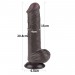 Фаллоимитаор на присоске Sliding Skin Dual Layer Dong Black 8.0 Lovetoy