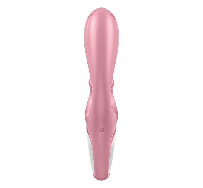 Смарт вибратор кролик Satisfyer Hug Me Pink 2 мотора диаметр 4,2см широкая клиторальная часть