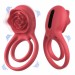 Эрекционное кольцо с вибростимулятором Rose Dual Power Ring Red Cnt