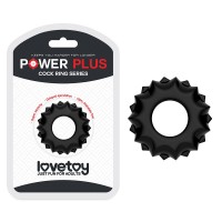 Чёрное эрекционное кольцо для пениса Lovetoy Power Plus