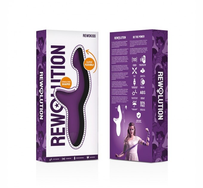 Вибратор двойной стимуляции фиолетовый Rewolution Rewokiss Vibrating