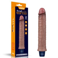 Мультискоростной вибратор Real Softee Rechargeable Silicone Vibrating Dildo 9.5 Lovetoy