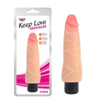 Мультискоростной вибратор Chisa телесного цвета Keep Love Basix Dildo