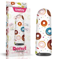 Компактный вибратор с принтом Lovetoy Rechargeable Donut Massager