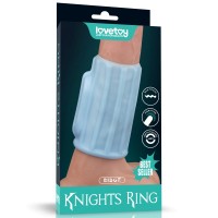 Насадка на пенис Lovetoy Vibrating Ridge Knights Ring Blue