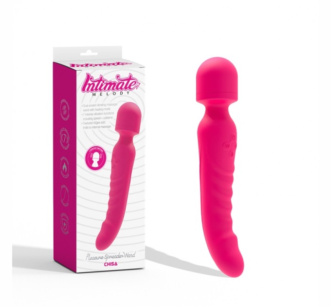 Клиторально-вагинальный двойной вибромассажер Pleasure Spreader Wand Pink Chisa