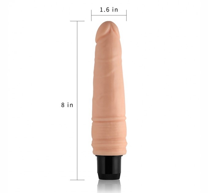 Реалистичный вибратор Lovetoy Xtreme Feel Cyberskin Vibrator 20 см Телесный