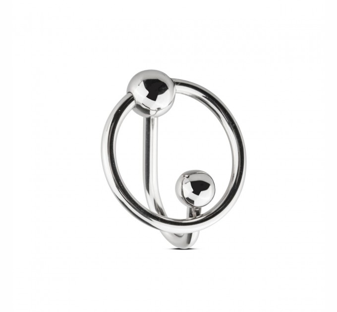 Уретральная вставка с кольцом Sinner Gear Unbendable - Sperm Stopper Solid диаметр кольца 3.2см