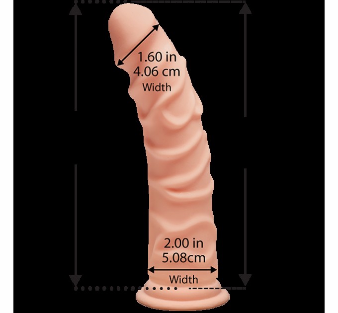 Фаллоимитатор Doc Johnson The D - Ragin D - 8 Inch Without Balls - Ultraskyn диаметр 5.1см