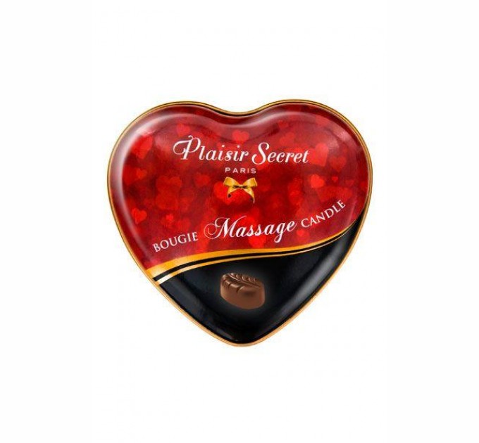 Массажная свеча сердечко Plaisirs Secrets Chocolate 35 мл (SO1864)