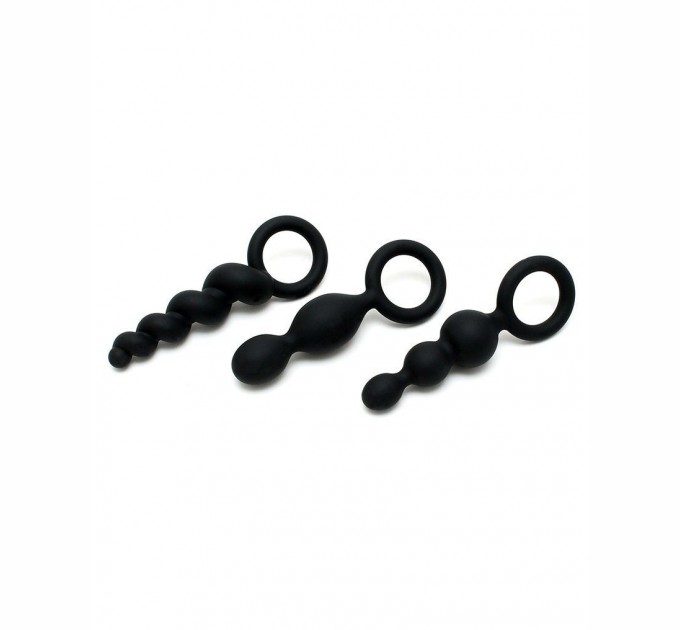 Набор анальных игрушек Satisfyer Plugs black (set of 3) - Booty Call