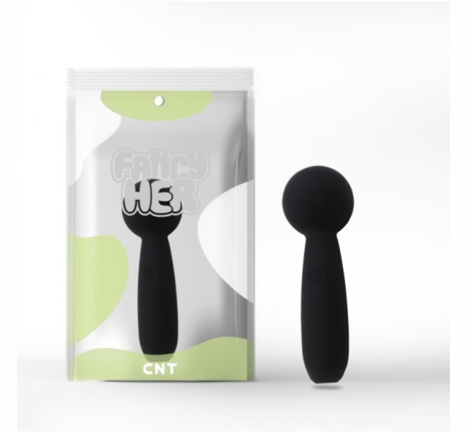 Силиконовый вибростимулятор для женщин Pleasure Wand Black Cnt