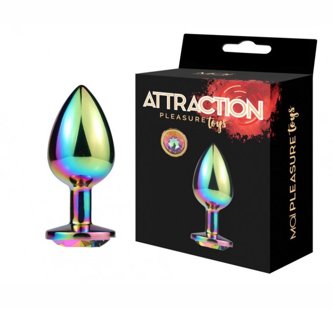 Металлическая анальная пробка MAI Attraction Toys №74 Rainbow