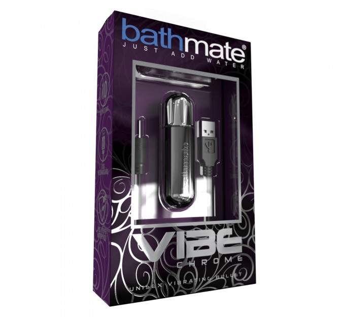 Вибропуля Bathmate Vibe Bullet Chrome глубокая мощная вибрация
