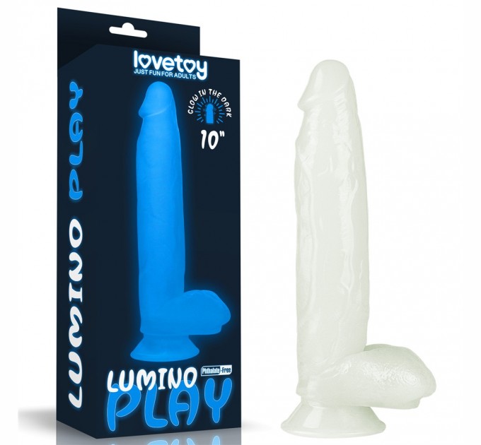 Светящийся фаллоимитатор на присоске Lovetoy Lumino Play Dildo 10.0