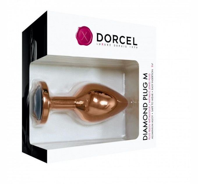 Металлическая анальная пробка с украшением в виде кристалла Dorcel - Diamond Plug M