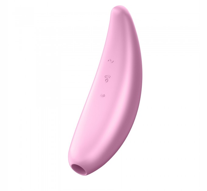 Мощный вакуумный клиторальный стимулятор Satisfyer Curvy 3+ с управлением через интернет