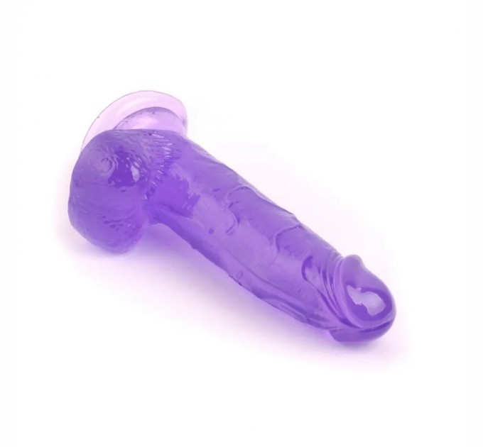 Фаллоимитатор на присоске Crystal Jellies Realistic Dildo Purple Mr. Rude 7.9 Vscnovelty