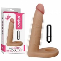 Насадка на пенис для анальной стимуляции Lovetoy The Ultra Soft Double Vibrating 6.25