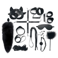 Набор Art of Sex - Maxi BDSM Set Leather 13 предметов, натуральная кожа, Черный