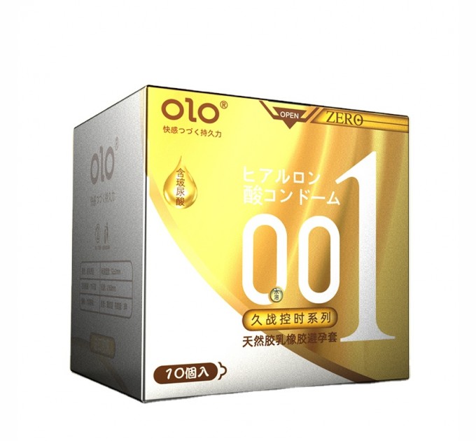 Презервативы OLO 0.01 ребристые с шипами 10 штук