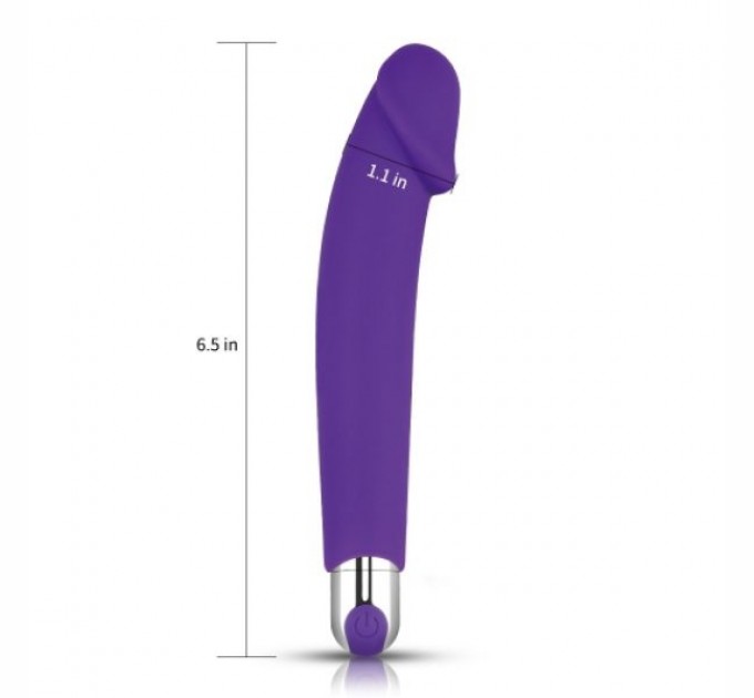 Вибратор Lovetoy Rechargeable IJOY Silicone Dildo 15 см Фиолетовый